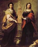 Bartolome Esteban Murillo San Seta and St. Lucie Princess Na painting